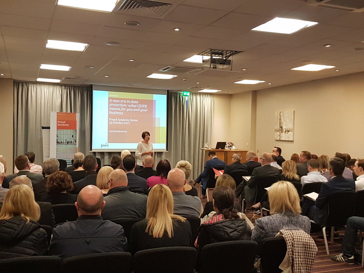 simonboyd82's tweet photo. @clarekennedy21 talking a new era of GDPR. @PwC_NI #Fraudacademy #LeadingNI https://t.co/a6ijoeBpKx