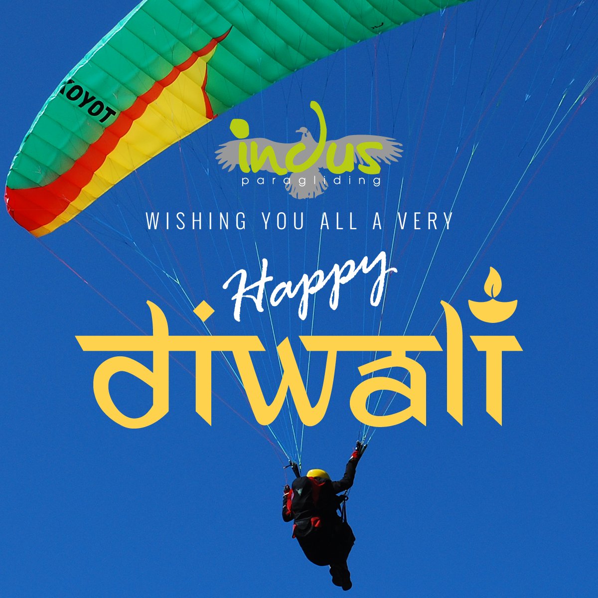induspg's tweet photo. 'HAPPY #DIWALI' to all students, friends, club pilots and the entire paragliding community from all of us at Indus Paragliding. https://t.co/JfRbM7ekgV