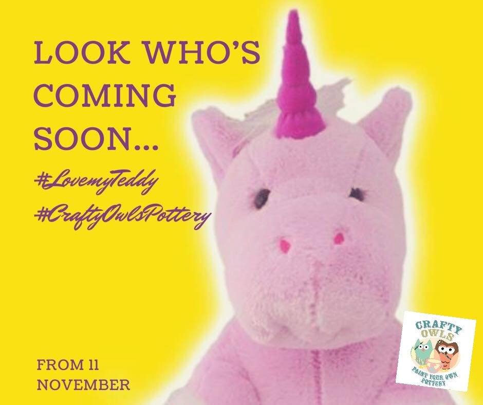 CraftyOwlsCafe's tweet photo. Look who's COMING SOON to #CraftyOwlsPottery
#LoveMyBear #ComingSoon #buildabear #stuffabear Even more #bestpartyever #Ossett #wakefield https://t.co/ZQhhnISB2n