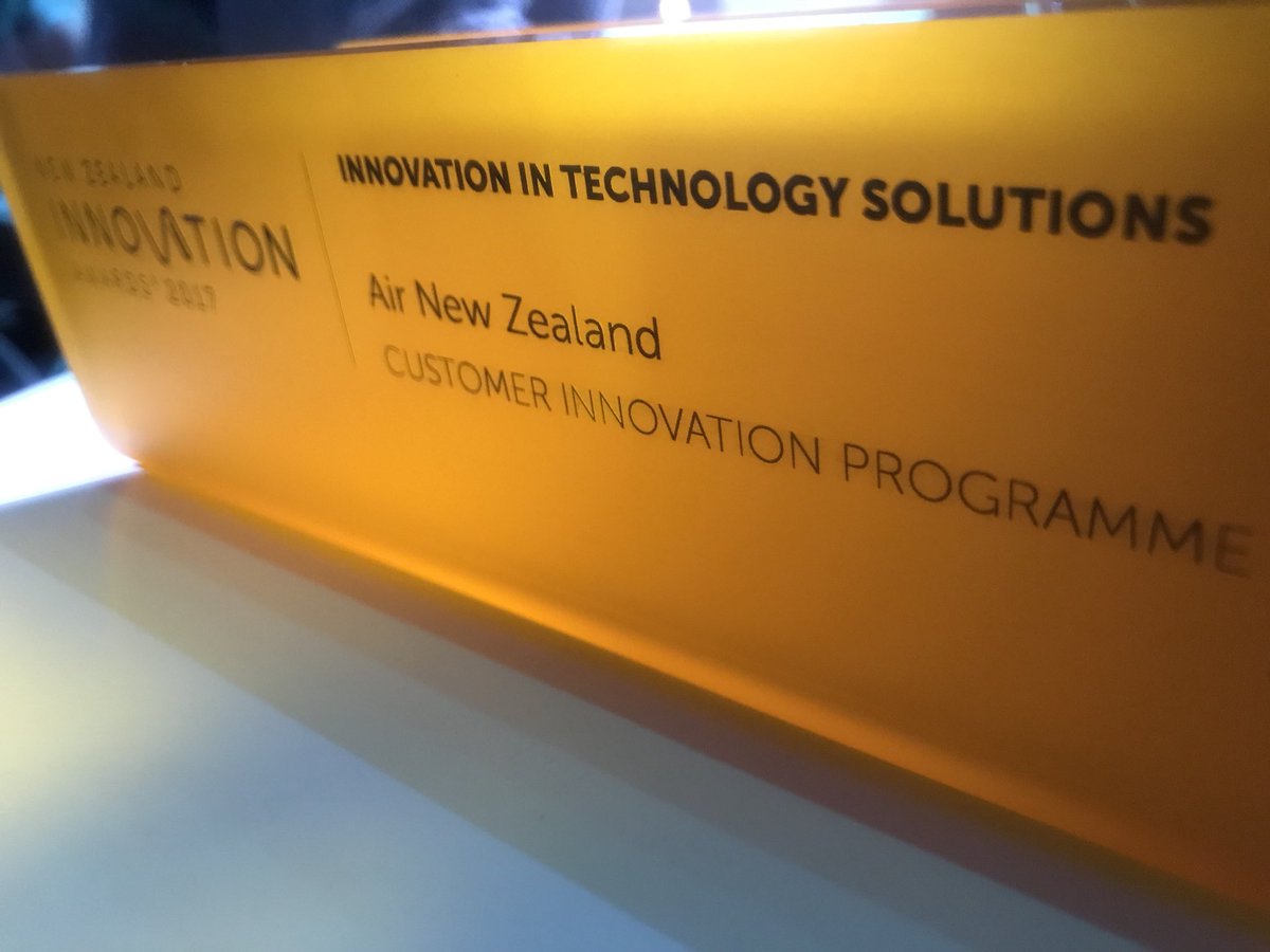tomwallis's tweet photo. Winners!! #airnz #NZInnovationAwards https://t.co/8TkJrf2tVe