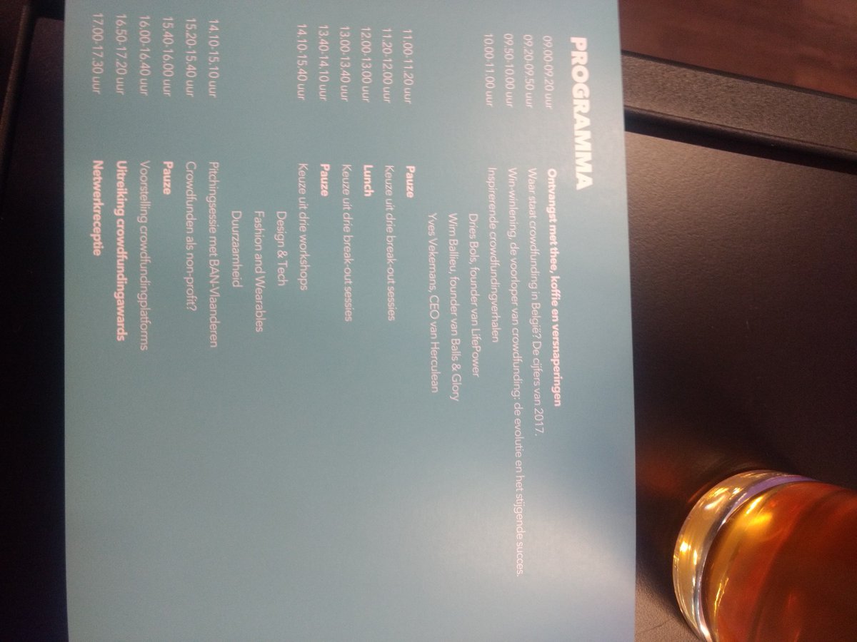 LiseHey1's tweet photo. So for today... How's crowdfunding doing in Belgium? #crowdday #bluepoint #privateinvitation https://t.co/uvRdX2oGpr