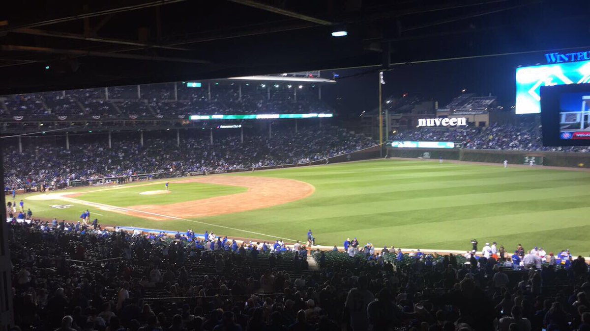 kolinmccord3's tweet photo. Had a great time at the @Cubs game with Dad tonight. Glad to see a W, and hoping for a comeback this series! #2017NLCS https://t.co/BWuIifZKLa