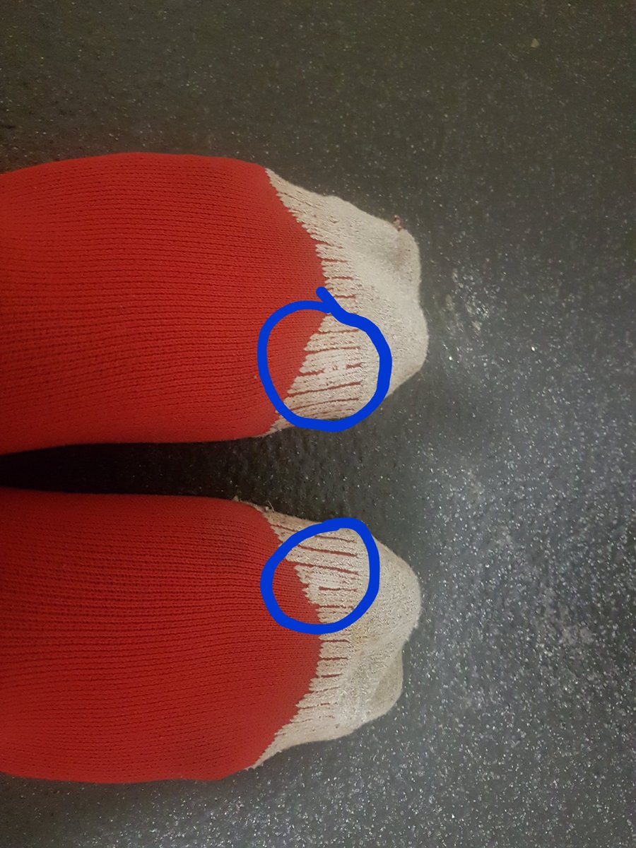 topdogsportsuk's tweet image. One of our locsl customers tried on socks yesterday to confirm sizes but this happened! #Silly #sockstruggle