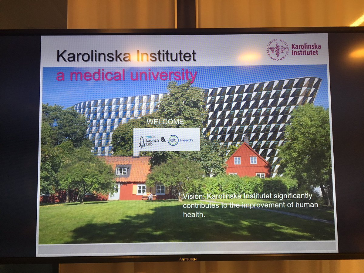 Great to be at the <a href="/karolinskainst/">Karolinska Institutet</a> in #Stockholm! <a href="/EITHealth/">EIT Health</a>