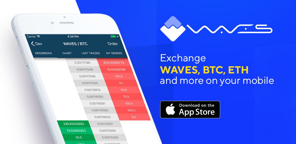 Waves DEX gets a new UI on iOS! Trade #FTB fincoin in an easy way, from ...