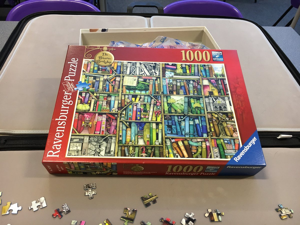 TTA_Library's tweet photo. Come and help with our library jigsaw - can we complete it by the end of term? https://t.co/sufjsG4OGr