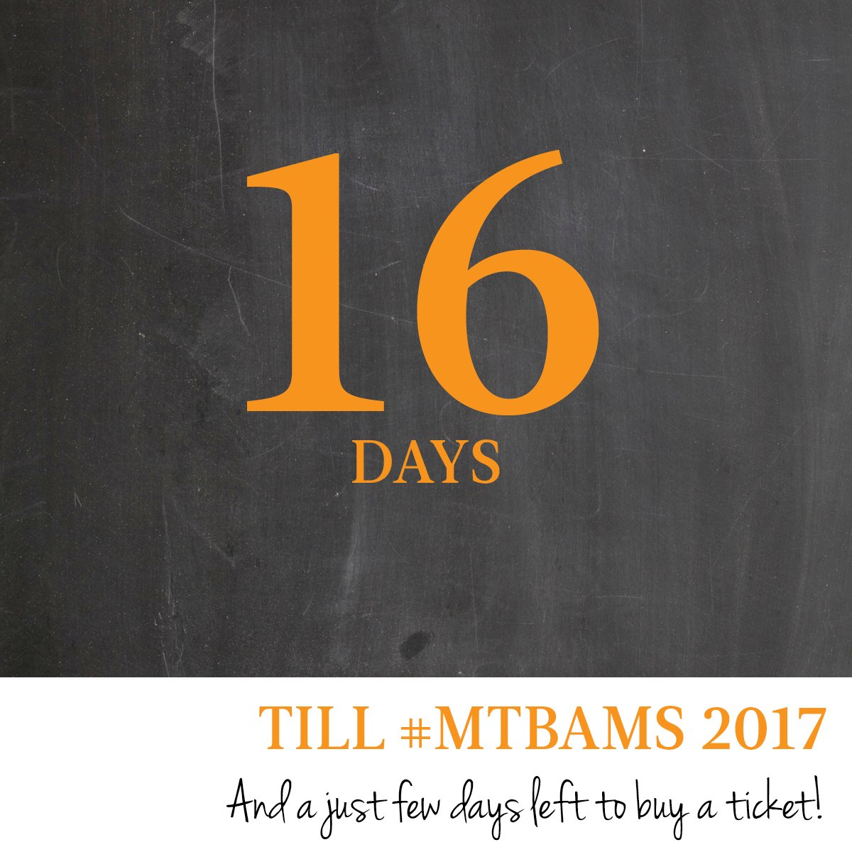 Counting down the days till November 4 #MTBAMS! And just a few days left to buy a ticket. Be quick! tinyurl.com/tickets-mtbams #meettheblogger