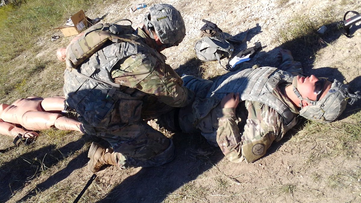 SabreSquadron's tweet photo. Grim Troop got some great medical skills training today out at CMPRC. #SabreReady https://t.co/qeFnXDiTe2