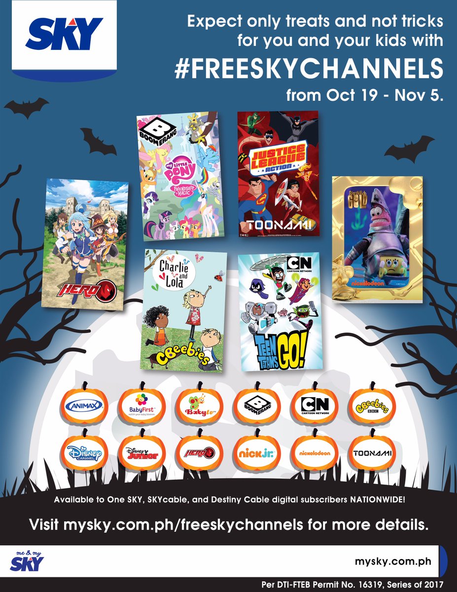 ABSCBNpr's tweet photo. Watch all the kiddie shows you want with this month's #FREESKYCHANNELS starting today until November 5. https://t.co/bEAVNPzPjL https://t.co/bf7N1vxT0U