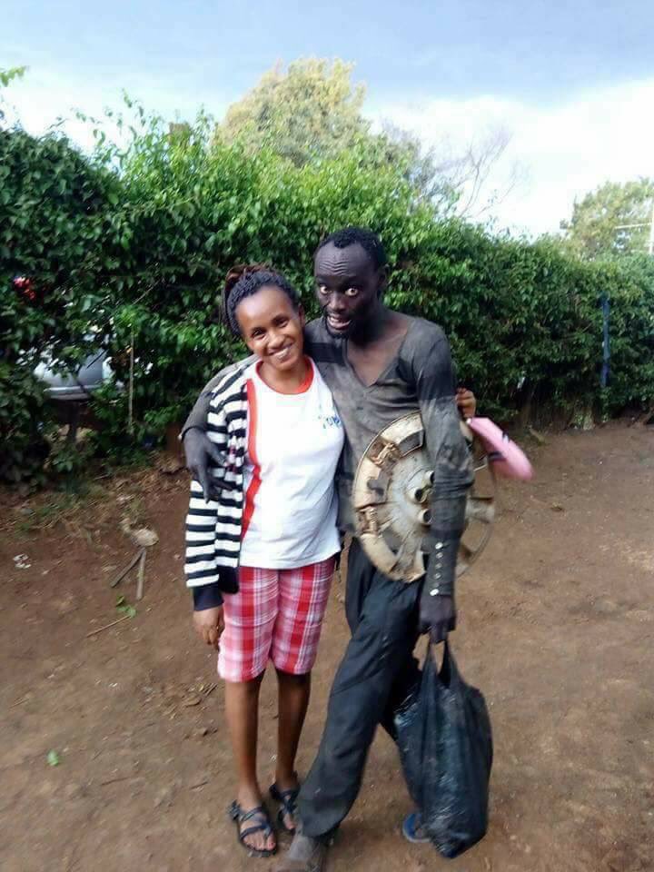 FauzKhalid's tweet photo. Shout out to this lady named Wanja who met her childhood friend who had run mad because of drugs.Took him to rehab.He is now recovering! https://t.co/oiMhacLdx1