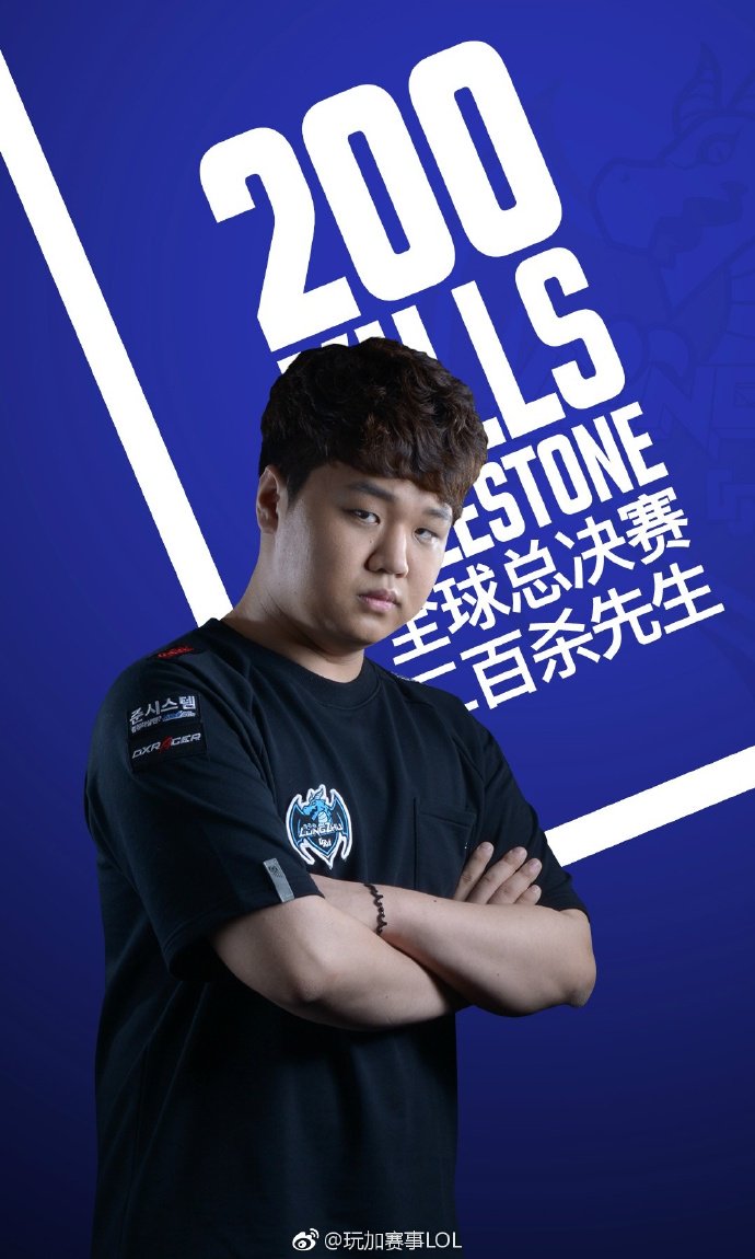 200 kills at Worlds for Longzhu.PraY
Congrats!