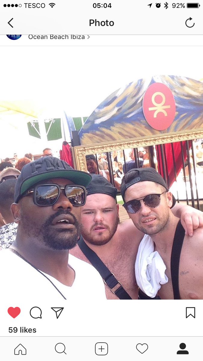 Bjoebates123's tweet photo. The slug Chisora @scotty_walker1 @dellboychisora #ibiza #oceanbeachclub can't even remember this https://t.co/VNEbfwCzlQ