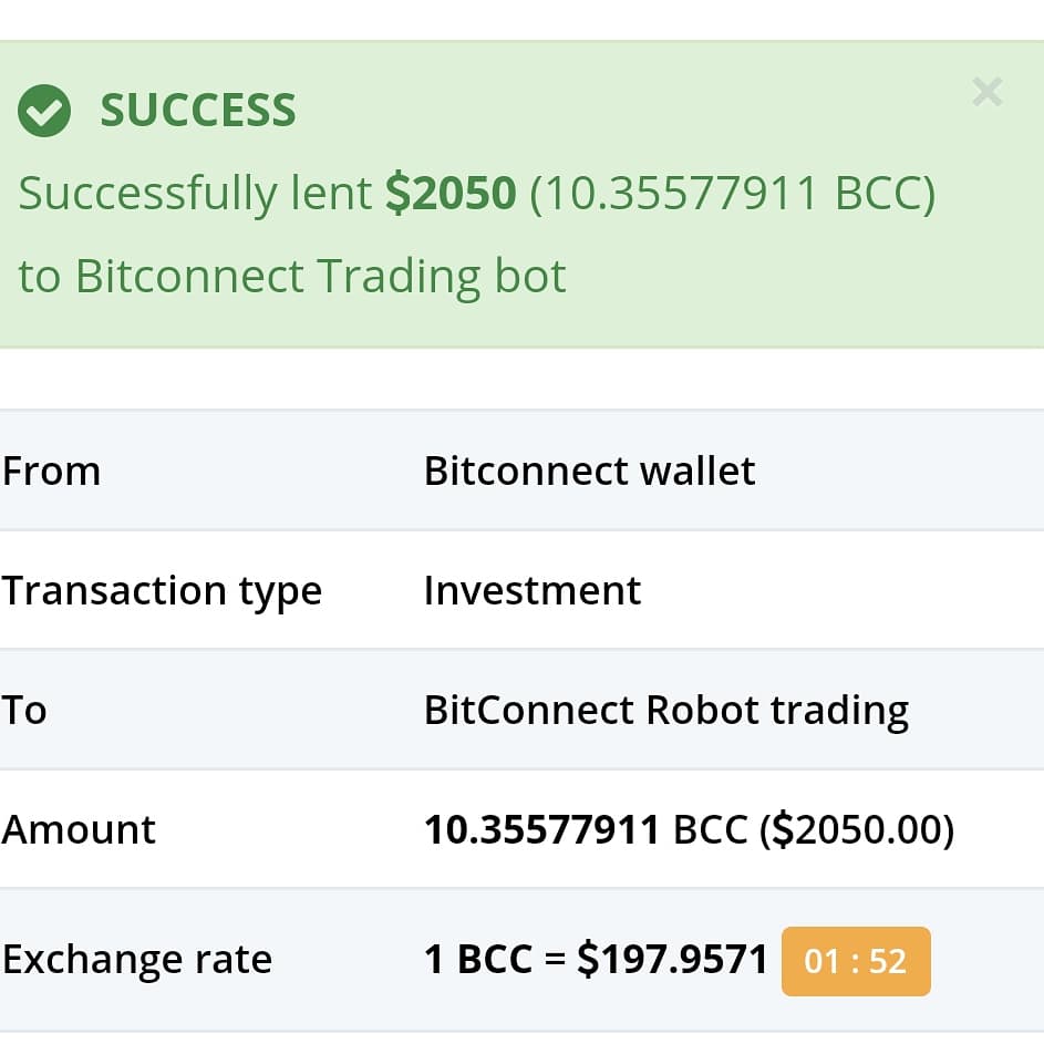 BitcoinAutoCash's tweet photo. Just invested another 2k to #bitconnect 🔥💣😤 #bitcoin #cryptocurrency https://t.co/bmokyHwHlK