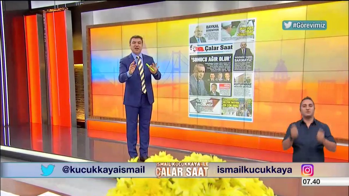nowhaber's tweet photo. İsmail Küçükkaya ile #ÇalarSaat FOX’ta başladı! Günün etiketi #Görevimiz https://t.co/PrA7XwImUz