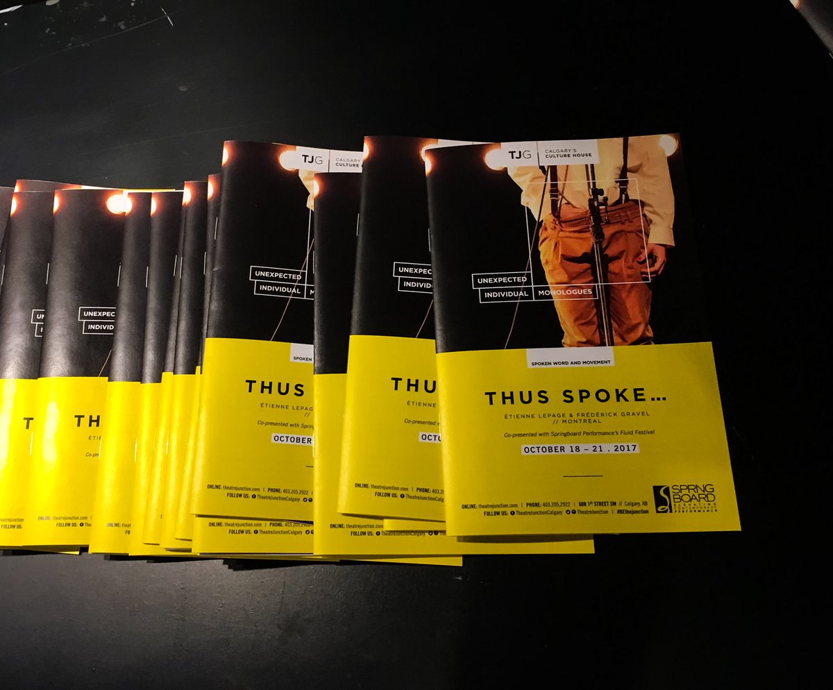catrinel3's tweet photo. Theatre night - thanks @TheatreJunction & @AldonaB - always a pleasure to take in the #yyc arts scene. #thusspoke https://t.co/FzjKSXoXJp