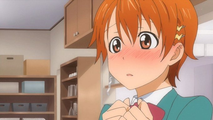 Anime guy blush gif