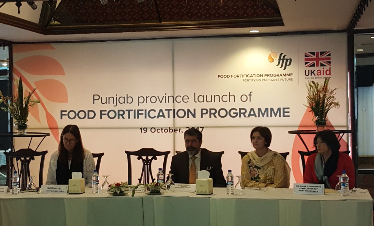 ukinpakistan's tweet photo. We are launching the #FoodFortificationProgramme in Punjab today. Follow us for live updates. @FFP_PK https://t.co/nJzTddTKGO