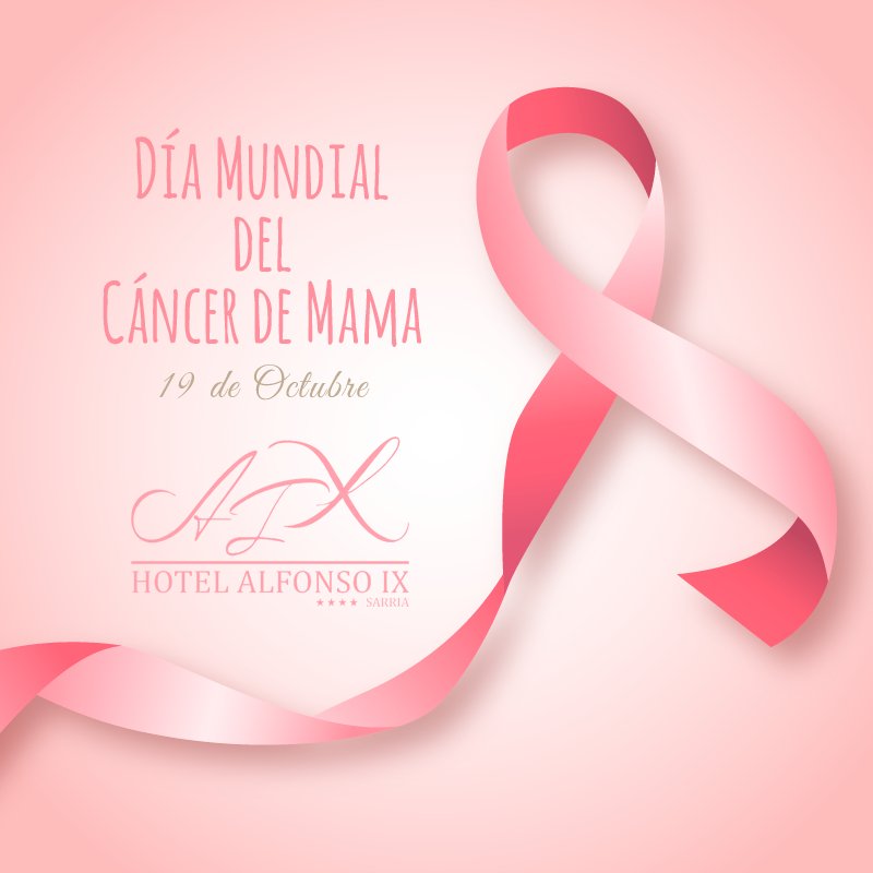 AlfonsoIXSarria's tweet photo. ¡Nos sumamos al rosa!
19 de octubre: Día Mundial contra el cáncer de mama. #DiaContraelCancerdeMama https://t.co/OZjyJ2F9xQ