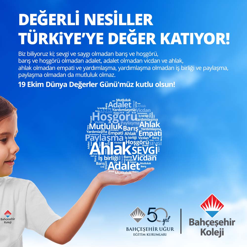 ‘Her şeyimiz bizi biz yapan değerlerimiz’
19 Ekim Dünya Değerler Günü’müz kutlu olsun! #dünyadeğerlergünü #değerlergünü #değerlerimiz