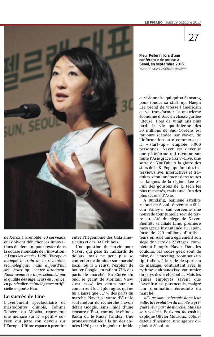 Fleur Pellerin (@fleurpellerin) on Twitter photo FiĂšre et heureuse dâannoncer ce matin avec #Naver le doublement du fonds K-Fund I, qui passe de 100 Ă 200 M⏠cc <a href="/korelyacapital/">Korelya Capital</a> #FrenchTech FiĂšre et heureuse dâannoncer ce matin avec #Naver le doublement du fonds K-Fund I, qui passe de 100 Ă 200 M⏠cc <a href="/korelyacapital/">Korelya Capital</a> #FrenchTech