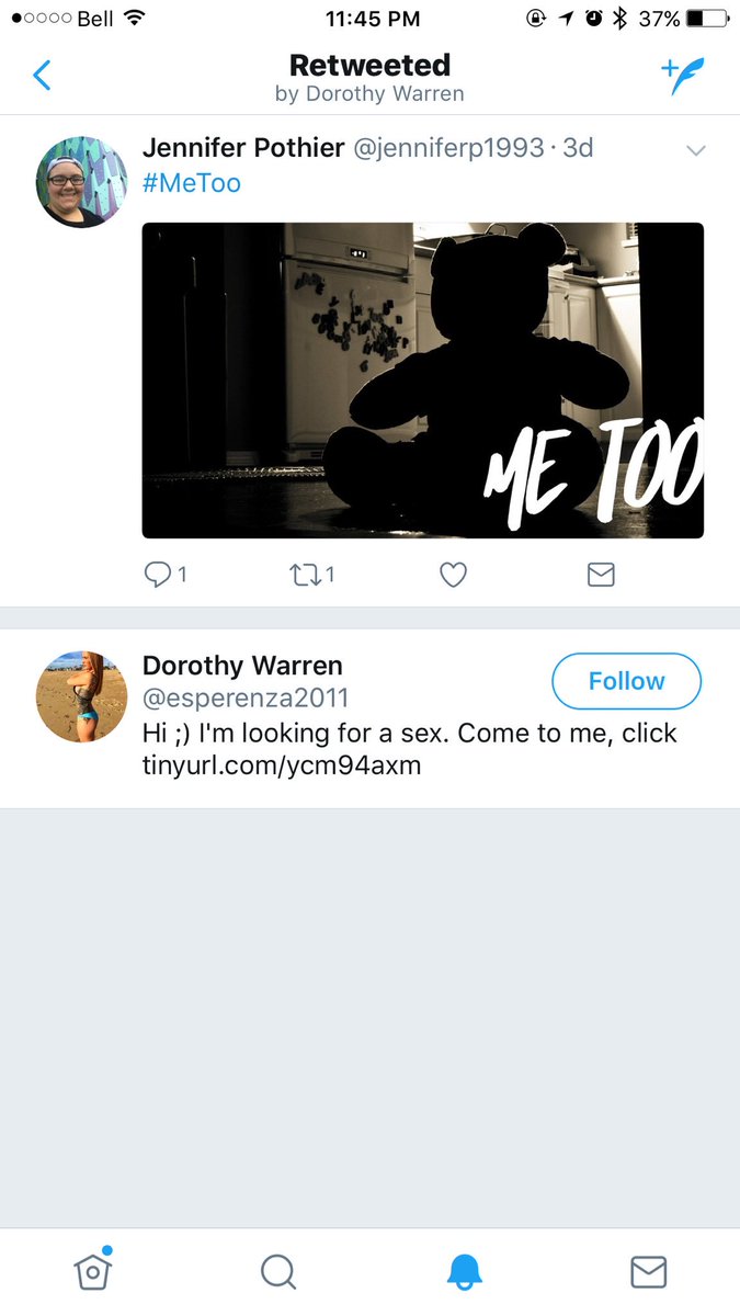 ParkerPothier's tweet photo. Someone retweeted my #metoo post soliciting sex. Wtf. No. Go away. https://t.co/016OkkUTHV