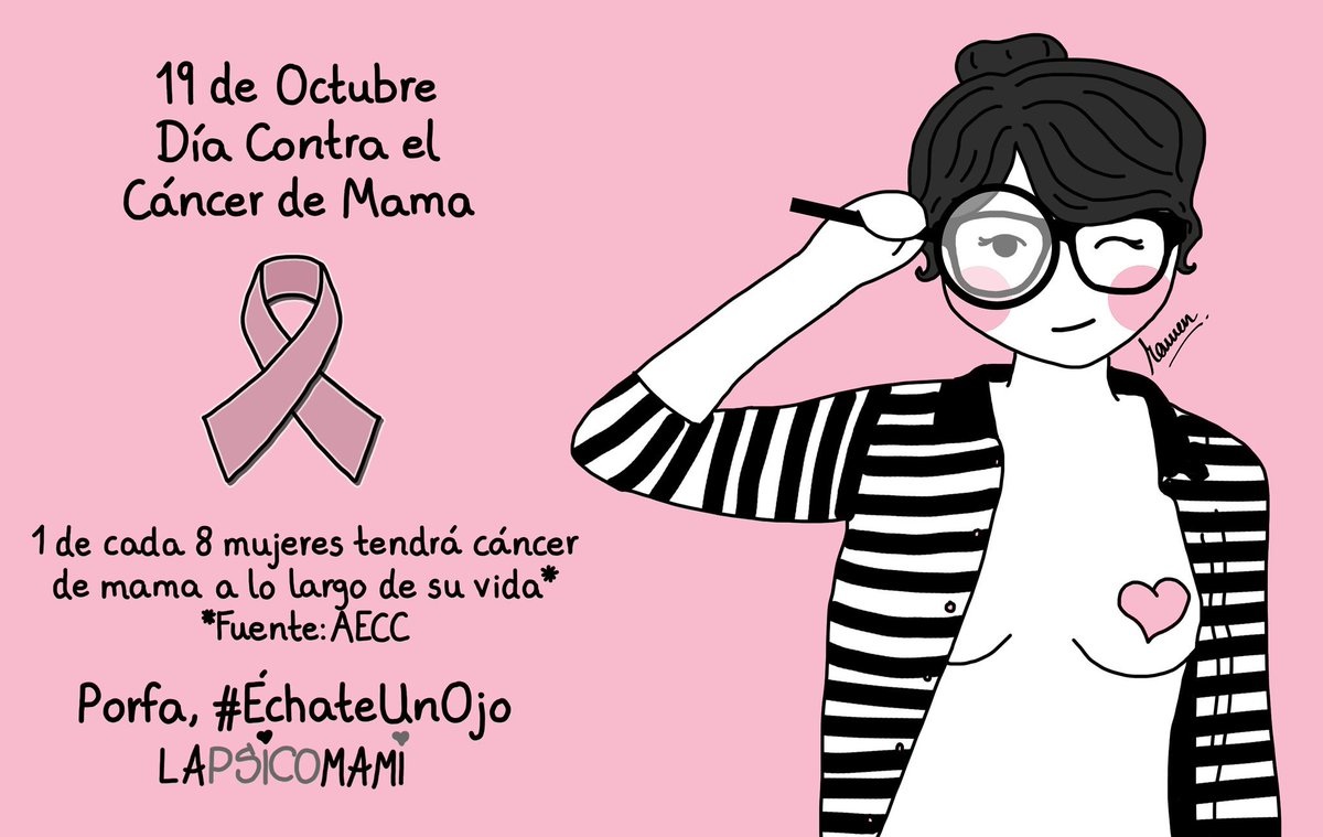 Hoy es el #DiaMundialdelCancerdeMama Chicas, hay que echarle un ojito de vez en cuando a los pechetes #esimportantísimo