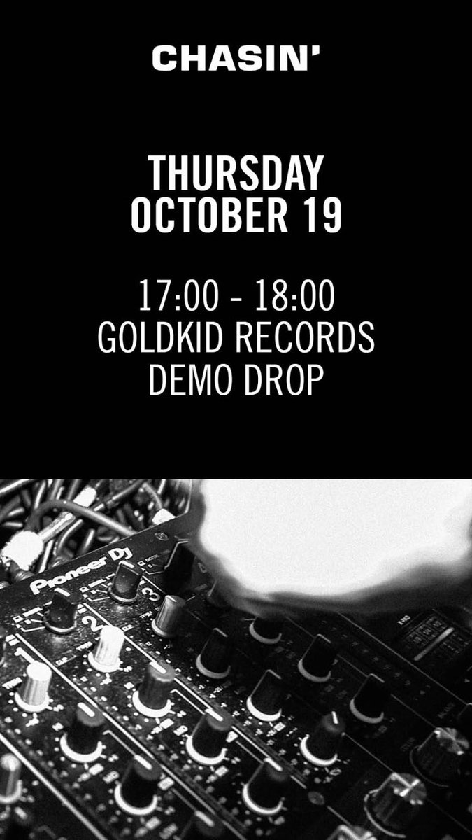 I will listen to all your demos today at the GOLDKID demo drop! 💎 See you there 👊🏻