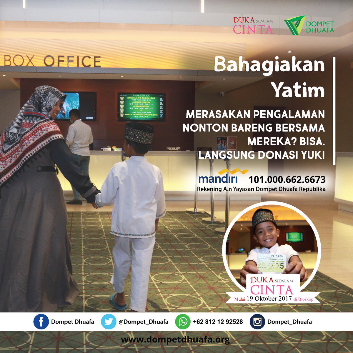 Yuk #BahagiakanYatim dg memberikan inspirasi dan hiburan positif <a href="/helvy/">Helvy Tiana Rosa</a> <a href="/dscthemovie/">DukaSedalamCinta</a>