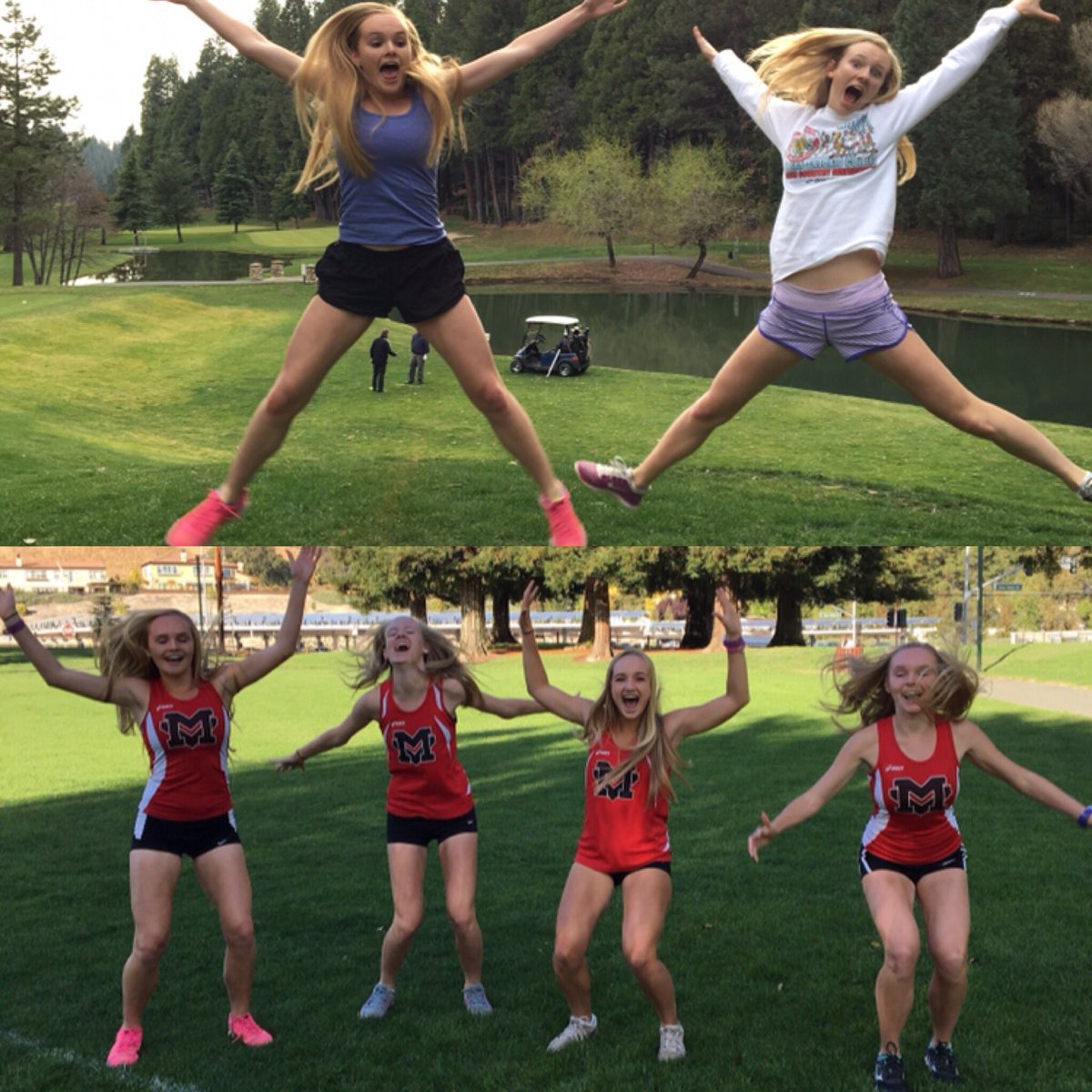 audrey_c_'s tweet photo. JUMPING for joy cuz my bff committed to Claremont McKenna! So proud of u my lax star! All ur hard work has payed off!@alex_wilson_19 💛🎉🌟 https://t.co/i66f6BAiQP