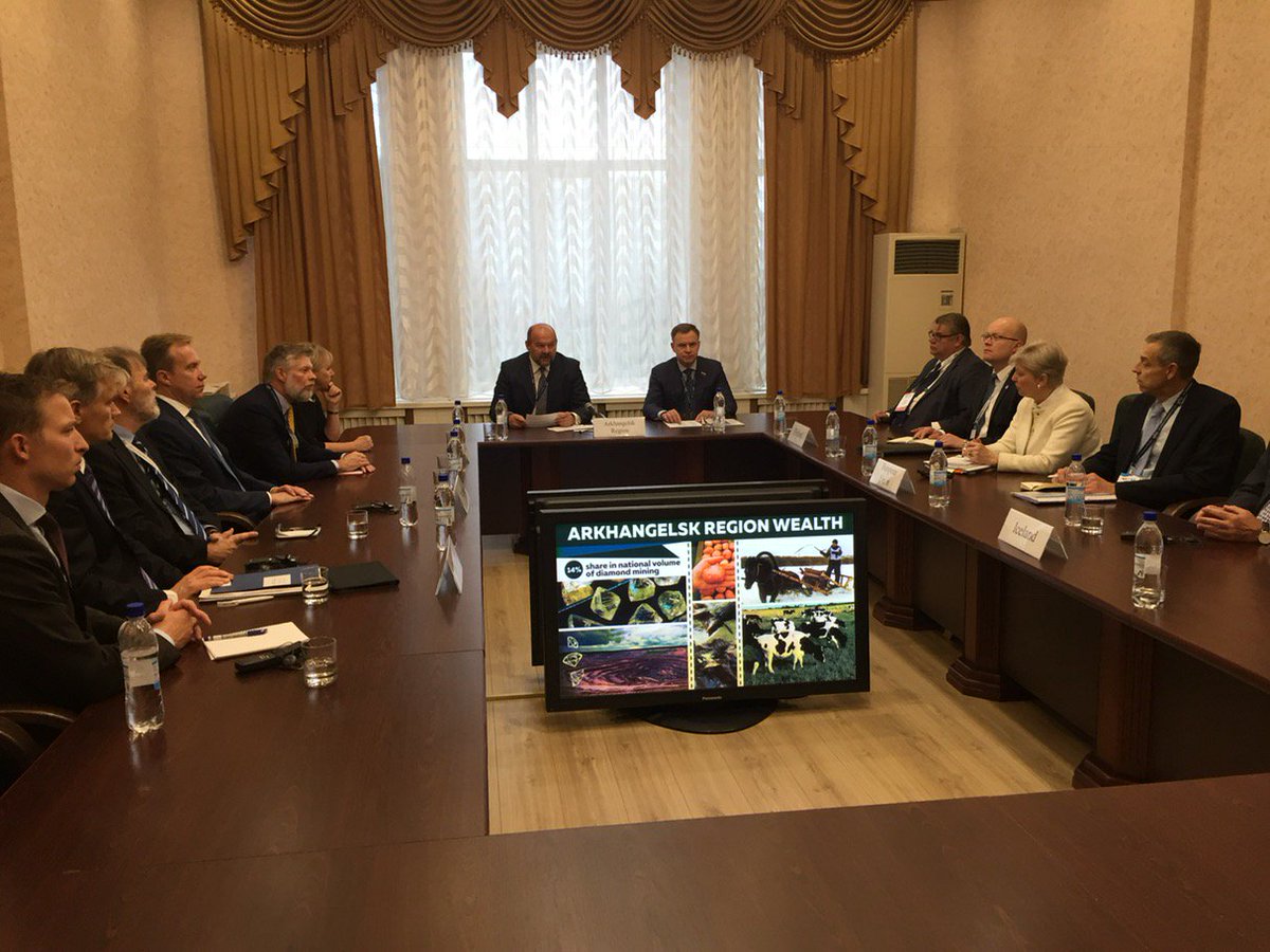 Toppmøte i #Barentsregionen igang i #Arkhangelsk. #børge #Brendes siste oppgave som norsk utenriksminister.