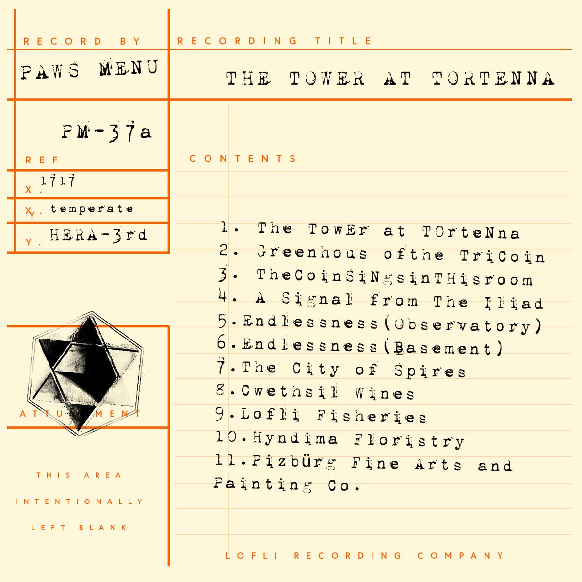 JumpOvertheAge's tweet photo. One of my favourite pieces of design I did for The Tower at Tortenna is this in-fiction album cover for @thesaveroom's excellent soundtrack. 

You can get it if you pay $2 when downloading the game on itch - https://t.co/q3iiFJ6els https://t.co/wcJnlyFDhp