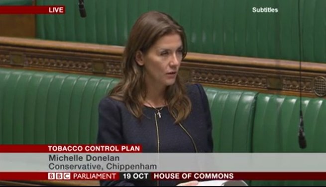 TheIBVTA's tweet photo. Fantastic to hear that @michelledonelan talking about how her mother switched from smoking to #vaping after all other attempts had failed. https://t.co/EsBBPCW7Tc