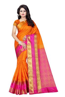 happy_talks's tweet photo. Vatsla Enterprise Women's Cotton silk Saree (VTULIGH003ORANGE_ORANGE) https://t.co/1ZTgJucvFC buy #SilkSaree online from #Amazon #saree https://t.co/dUSgBHxwrX