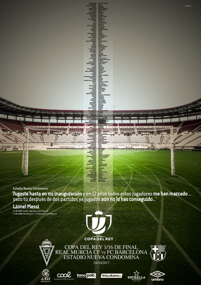 realmurciacfsad's tweet photo. #Copa | ‘Jugaste hasta en mi inauguración y después de dos partidos aún no me has marcado...’
@realmurciacfsad v @FCBarcelona_es
#MessiNOGol https://t.co/xGSMZgvqKh