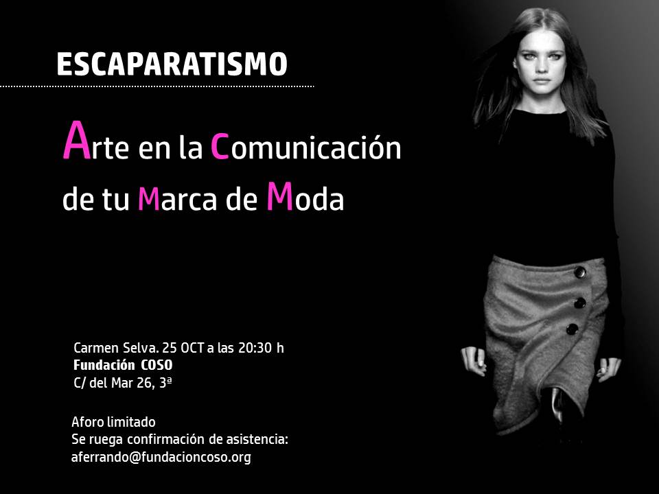 FundCOSO's tweet photo. El 25 de octubre COSO Moda organiza una una tertulia sobre escaparatismo que será impartido por Carmen Selva https://t.co/6ALIxKCp3C https://t.co/SilPauFQS9