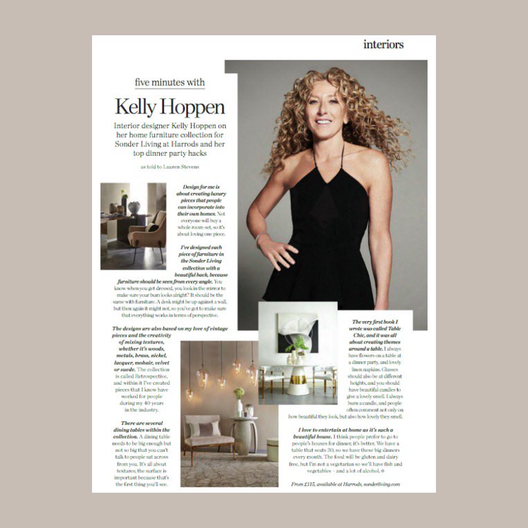 kellyhoppen's tweet photo. Check out my interview with @KandCMagazine all about my collection with Sonder Living, which you can now find in @Harrods xx https://t.co/aMMEoLoKtS