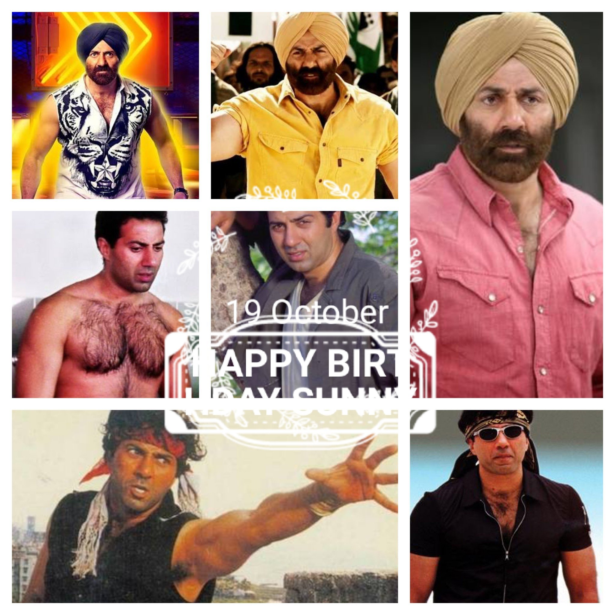 Happy birthday sunny deol in19th OCTOBER 