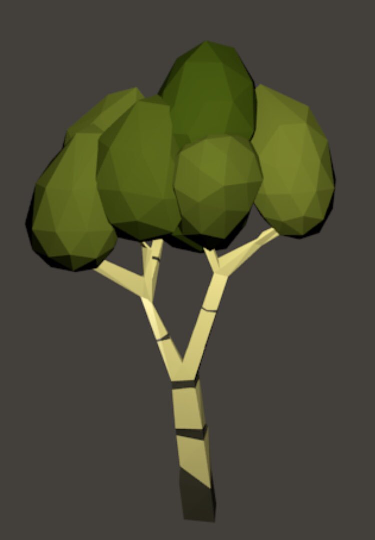 Some kind of birch tree #lowpoly #Blender3d #gamedev #Indiedev