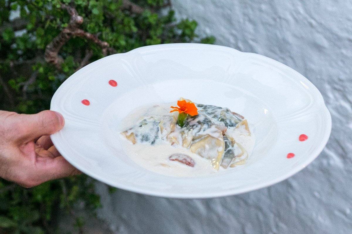 canberrivell's tweet photo. There is a before and an after tasting our "Morcilla" stuffed ravioli with mushrooms sauce #Ibiza #SantAgustí https://t.co/blChUFvRKd