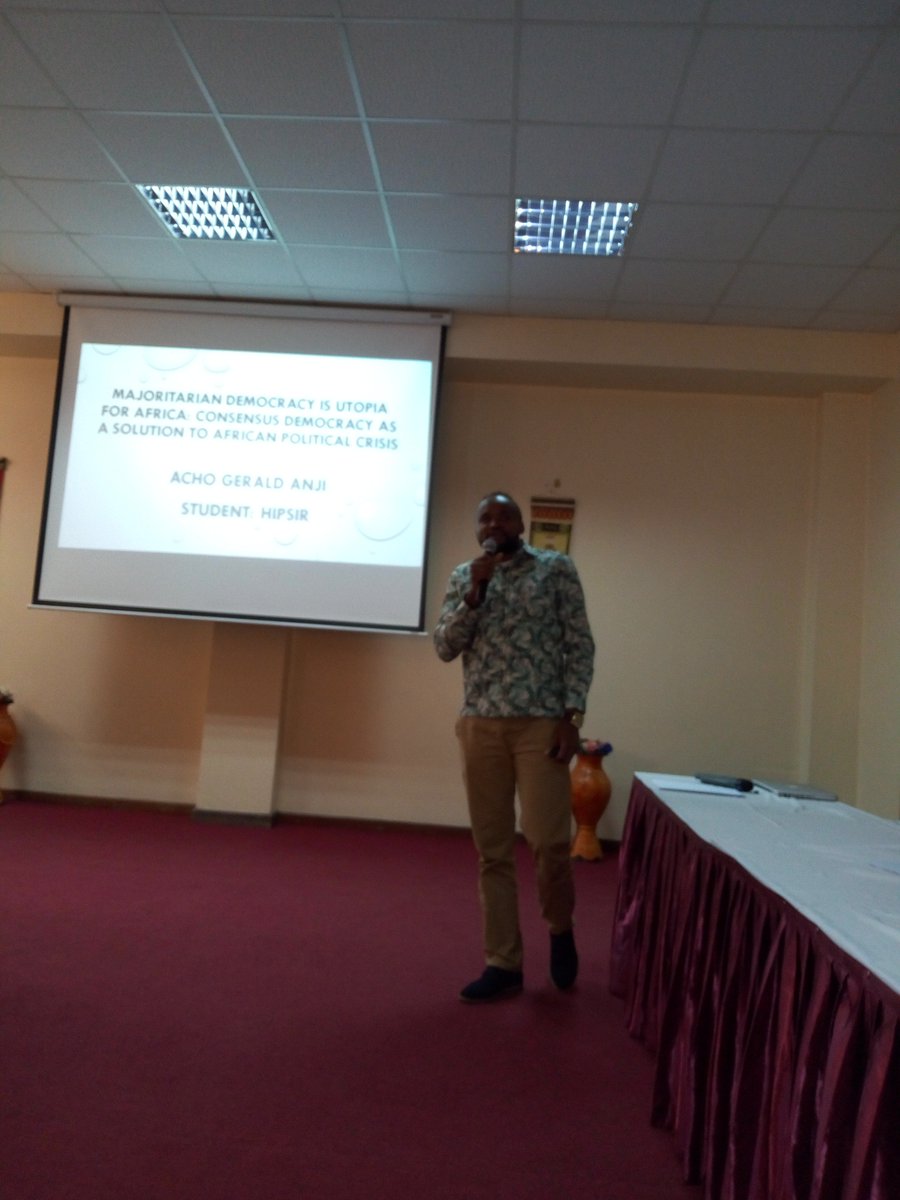 sjHekima's tweet photo. Current speaker: Gerald Acho
Topic: "Consensus Democracy as a solution to African Political Crises"#democracyinAfrica https://t.co/7uQ9Awl4gG