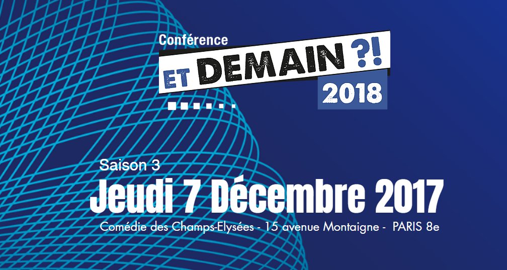 La conférence que j'organise Et Demain ?! revient pour sa 3ème saison le 7 décembre prochain ! #etdemain
etdemainconference.com