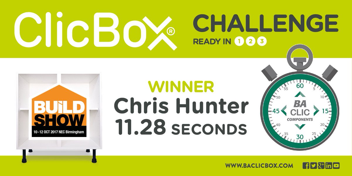 ba_clic's tweet photo. Congratulations to our ClicBox Challenge winner from last week's Build Show! #Buildshow2017 What a showstopping time!⏰ https://t.co/ENp8lVEBu1