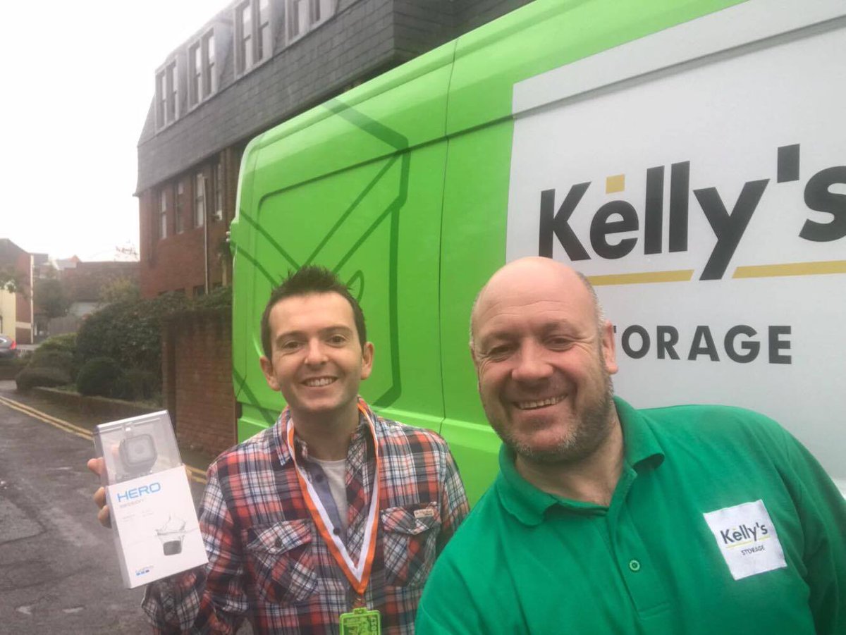 A quick snap with our #KellysCrossCountryChallenge prize draw winner! Enjoy your #GoPro Ben, we look forward to seeing you next year! :)