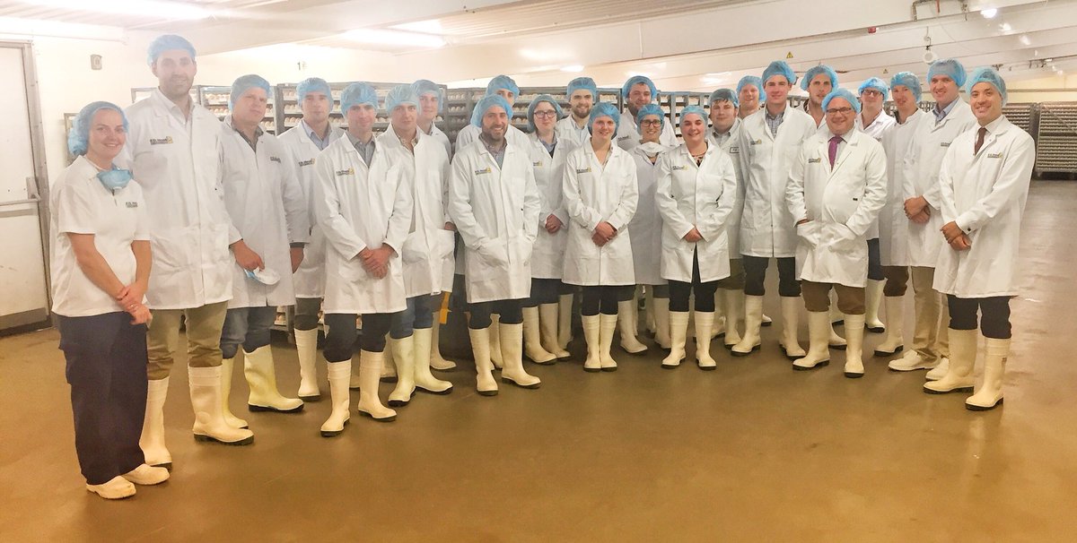 NFU_Poultry's tweet photo. Hatchery tour with @patrickmhook &amp; #poultryindustryprogramme this morning &amp; now the group are discussing challenges to the #poultry sector https://t.co/FdBHbCw48U