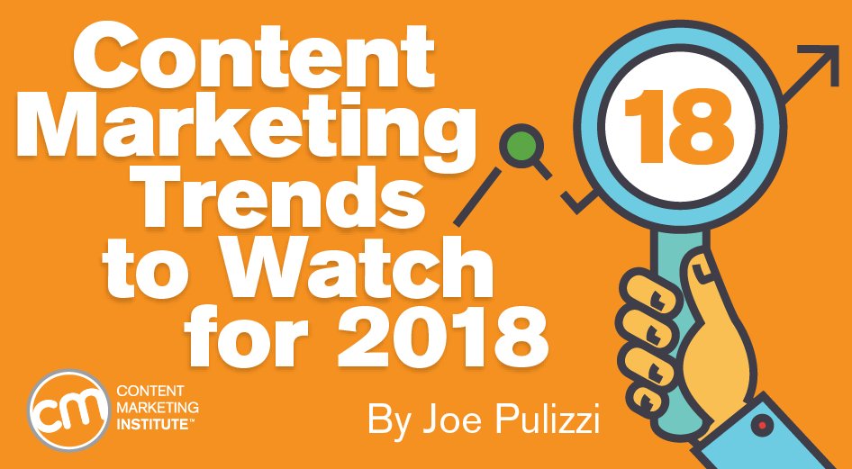 CMIContent's tweet photo. Here are the #contentmarketing trends you need to watch for 2018. https://t.co/ynNWsw8Bki https://t.co/7s3FT4spqD