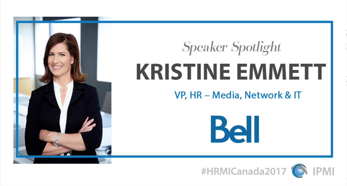 ipmi_online's tweet photo. With #HRMICanada2017 taking place in Nov, we're sharing our Q&amp;A with speaker, Kristine Emmett, VP, HR - Media, Network &amp; IT at @Bell. https://t.co/4otOWyy70U