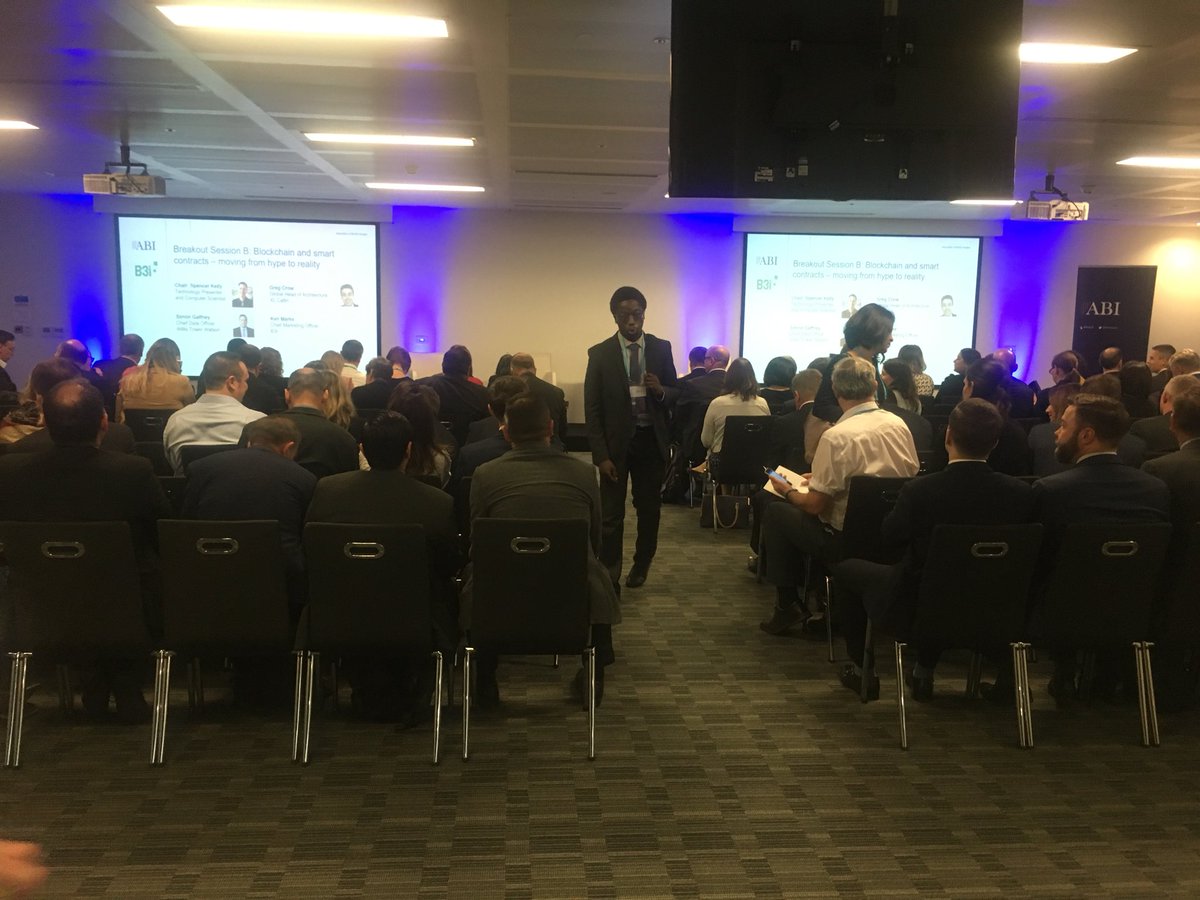 greginsyd's tweet image. Great session on Blockchain in Insurance #lotsofquestions #ABIDigital #B3i.  Nice to meet you @spenley
