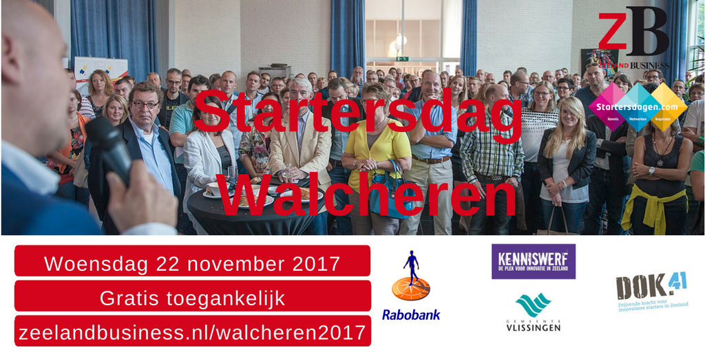 Startersdag Walcheren 22 november bij @DOK41 i.s.m. <a href="/KenniswerfZld/">Kenniswerf</a> <a href="/gem_vlissingen/">Gemeente Vlissingen</a> @RaboZVL @rabooost @RabobankWNB zeelandbusiness.nl/walcheren2017/