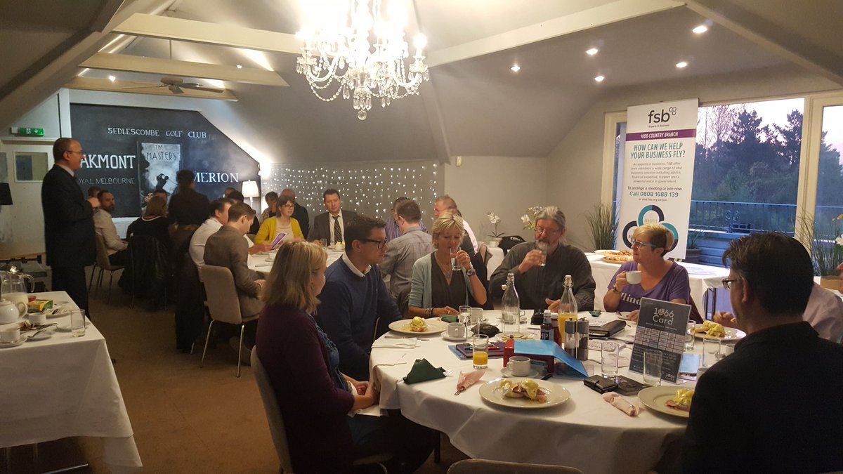 GGPKerryByott's tweet photo. Great #FSB1066 b/fast biz turnout @SedlescombeGolf with #DigitalMarketing guru #worldofdigital @savvysocialDT @BizESussex @FSBEastSussex https://t.co/R96TisLvDH