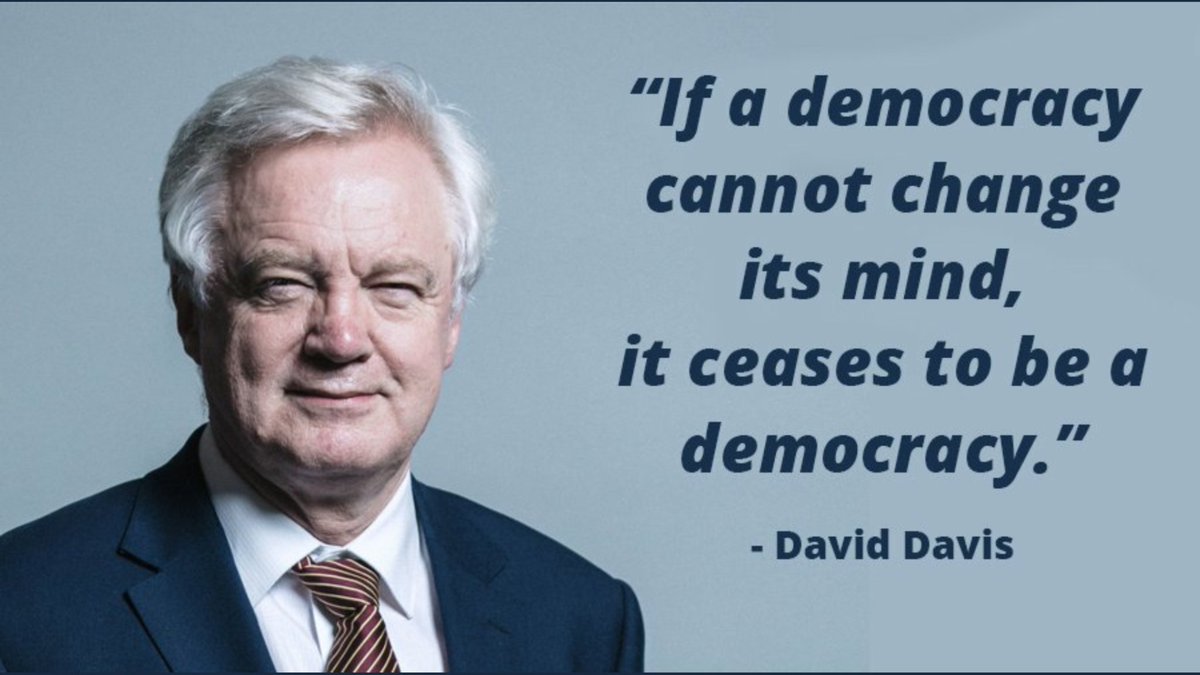 gaeltwice's tweet photo. David Davis once said that if a democracy cannot change its mind, it then ceases to be a democracy. But then he changed his mind about that. https://t.co/x2wvnwSf2l